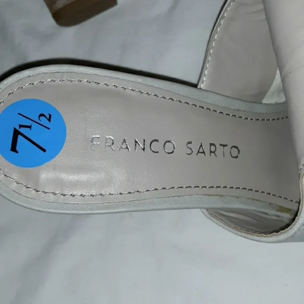 NWOT Franco Sarto‎ Fauna Grey Leather Wedge 7.5
